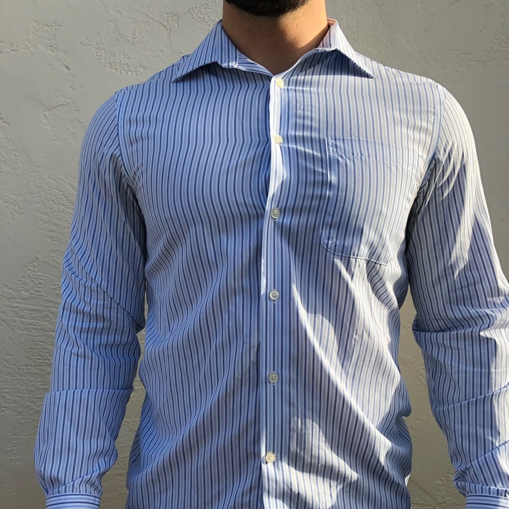 Joseph Abboud Blue Striped Button Down